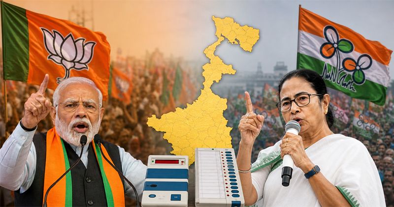 পশ্চিমবঙ্গে ১৭৬  আসনে এগিয়ে বিজেপি